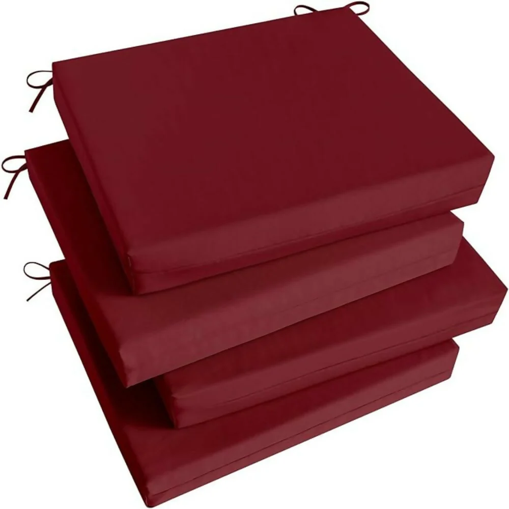 Cojin Cuadrado Para Silla 42x42x5 Vino Tinto x4und