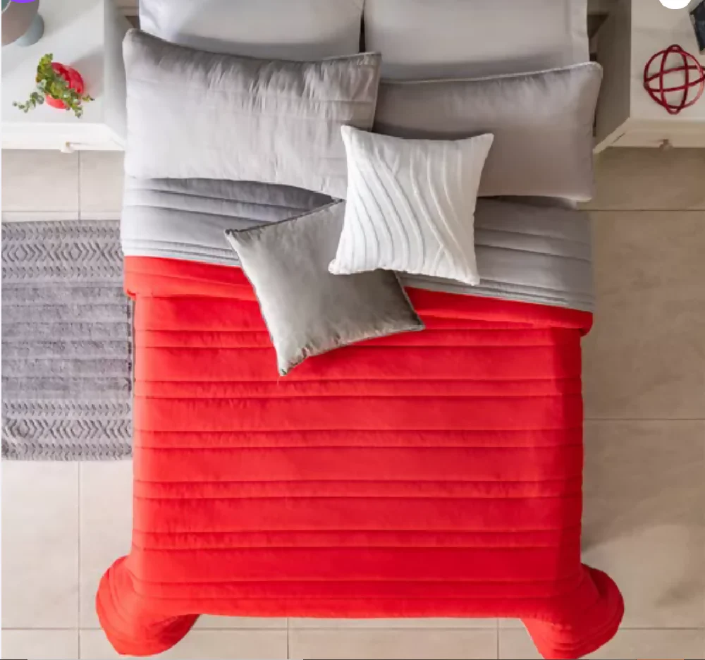 Edredón Basic Rojo para Cama Sencilla, Doble Faz, de 180x235 cm - Imagen 2