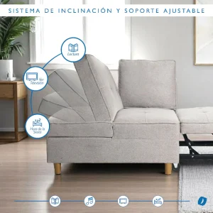 sofá cama 2 puestos Gris Xacobe