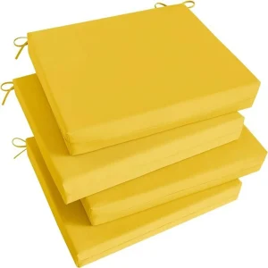 Cojin Cuadrado Para Silla 42x42x5 Amarillo x4und