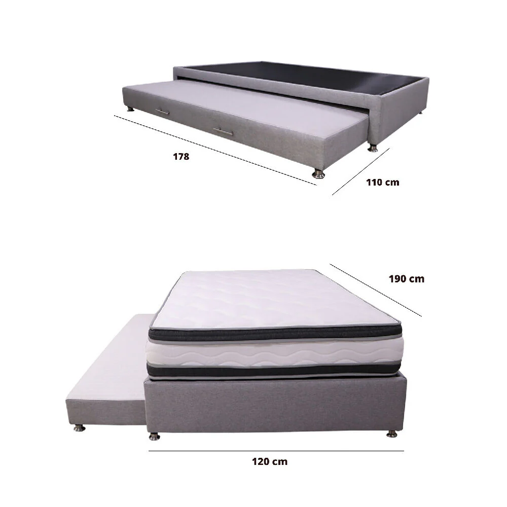 Combo Cama Tarima Nido + Colchón Blaser doble pillow 120 Semidoble - Imagen 2