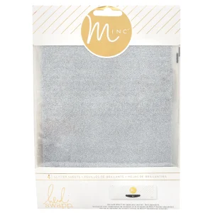 Minc Glitter Sheets Silver / 4 Hojas de Papel Metalizado Brillitos Plata