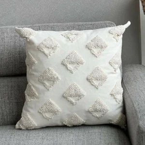 Cojín Morroco Con Relleno - Blanco con Beige
