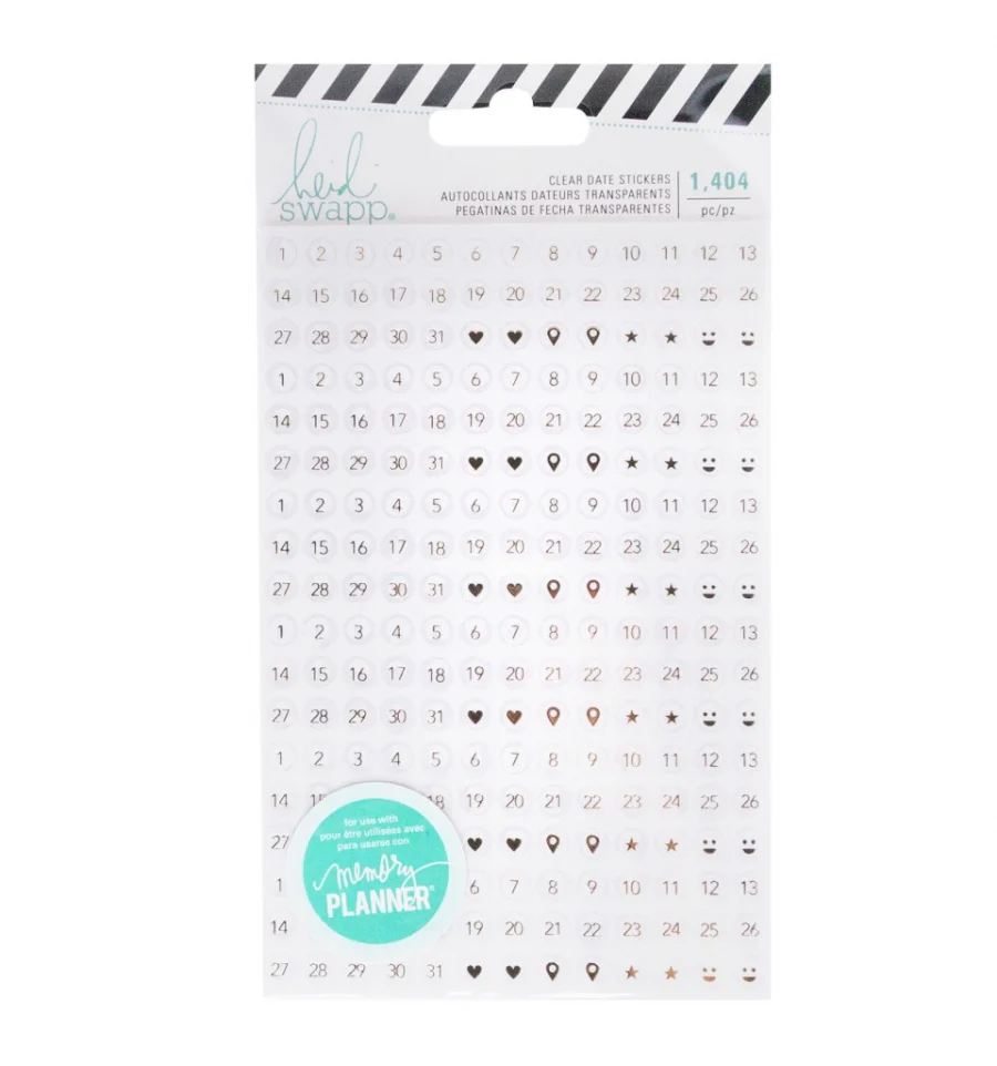 Heidi Swapp Stickers Transparent Numbers / Estampas de Numeros Transparentes