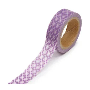 Cinta Adhesiva / Washi Tape Purple Argyle