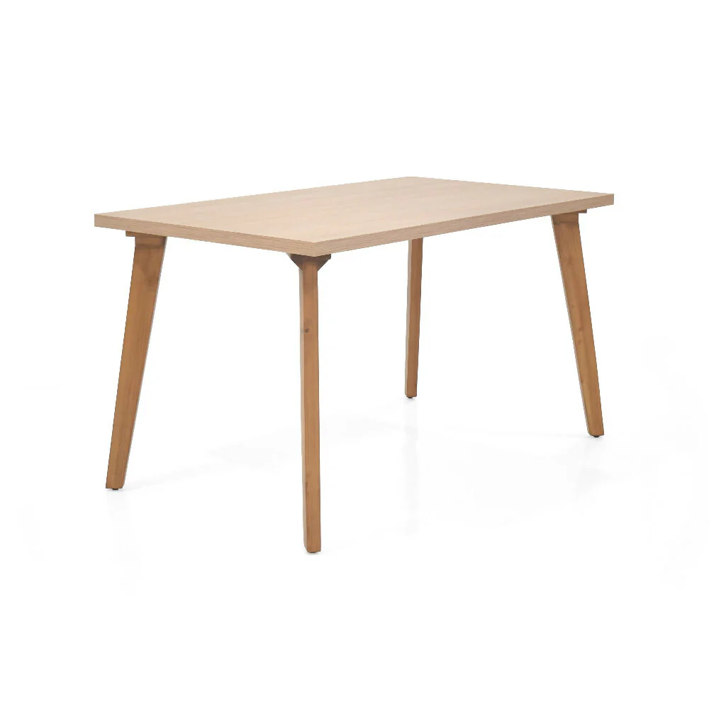 Mesa de Comedor 6 Puestos Lugo Matiz Oasis 138x80x76 Matiz Caoba