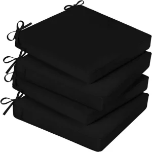 Cojin Cuadrado Para Silla 42x42x5 Negro x4und