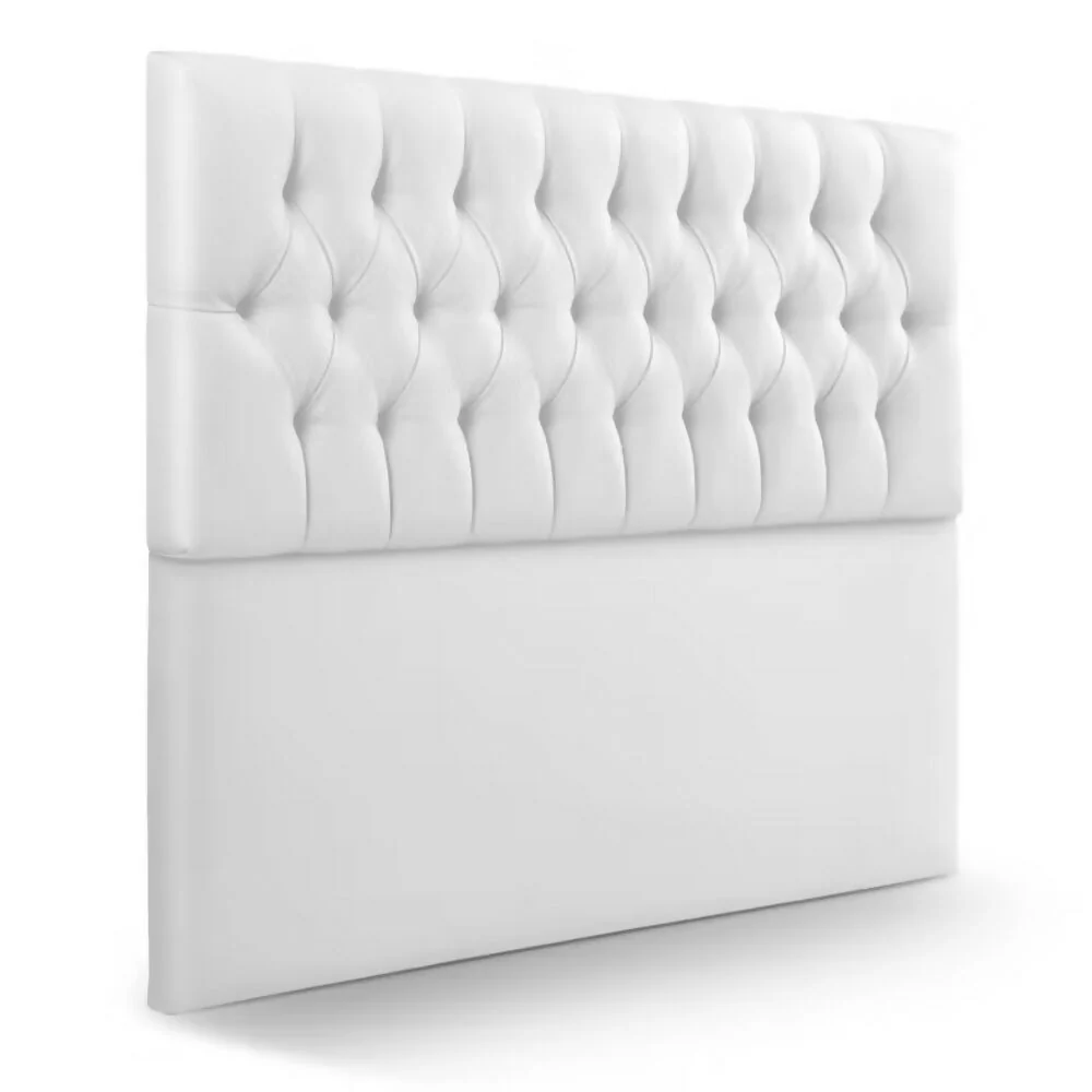 Cabecero King 200x60+55 Rombos Blanco Sintetico - Imagen 2