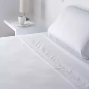 Juego sábana unicolor polialgodón premium queen BL002-BL-QN