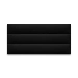 Cabecero Queen 160x60 Modulos Horizontales Negro Sintetico