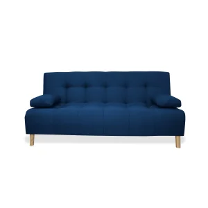 Sofa Cama Sabathy Azul Petroleo Mas Cojines