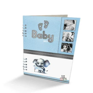 Álbum babyboy-01 (24cm x 32cm) Color Azul y Blanco
