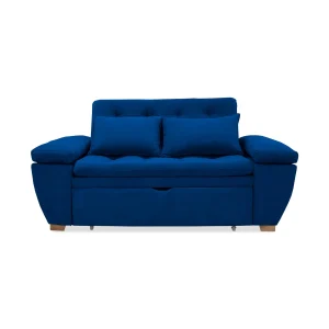 Sofa Cama Multifuncional Magnin Azul Petroleo Mas Cojines
