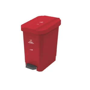 Caneca-Papelera Estrabins Pedal 5L Rojo-Riesgo Biologico