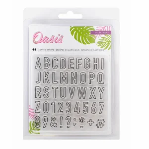 44 Alphabet Stamps & Numbers / Sellos de Polímero de Alfabeto y Números