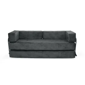 Sofa Cama 3 En 1 Nablus 196x73x68 Cm Brazos Moviles Gris