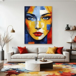 Lienzo Cuadro Decorativo Retrato de Sentimientos 110x80Cm