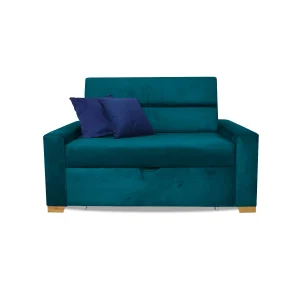 Sofa Cama Multifuncional Aubry Turquesa Mas Cojines