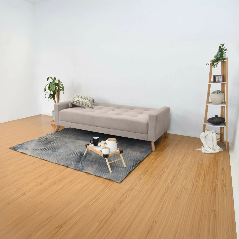 Sofa Cama Sahara Reclinable 3 Posiciones 206x90x82 Tela Taupe - Imagen 7