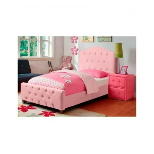 Combo De Lujo Para Niñas, Base Cama, Cabecero y Mesa de Noche 120x190 Magic Rosa