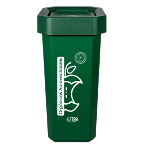 Caneca-Papelera Ecobins Vaiven 26L Verde-Orgánico Aprovechable
