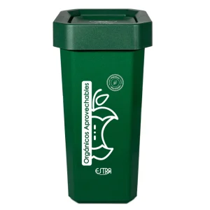 Caneca-Papelera Ecobins Vaiven 53L Verde-Orgánico Aprovechable
