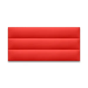Cabecero Sencillo 100x60 Modulos Horizontales Rojo Sintetico