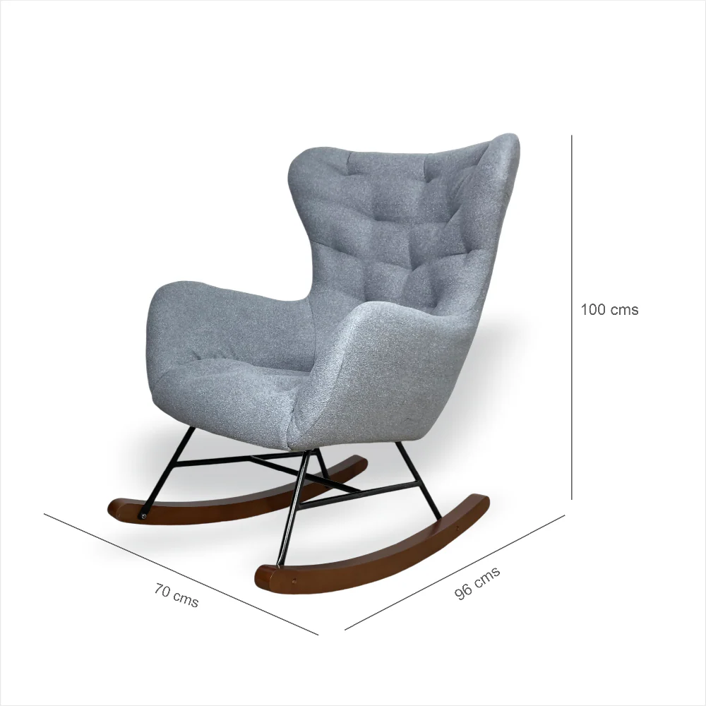 Silla Mecedora Gris - Imagen 2