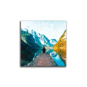 Cuadro Decorativo Oleo Muelle L 60X60 cm - Impresion en Tela