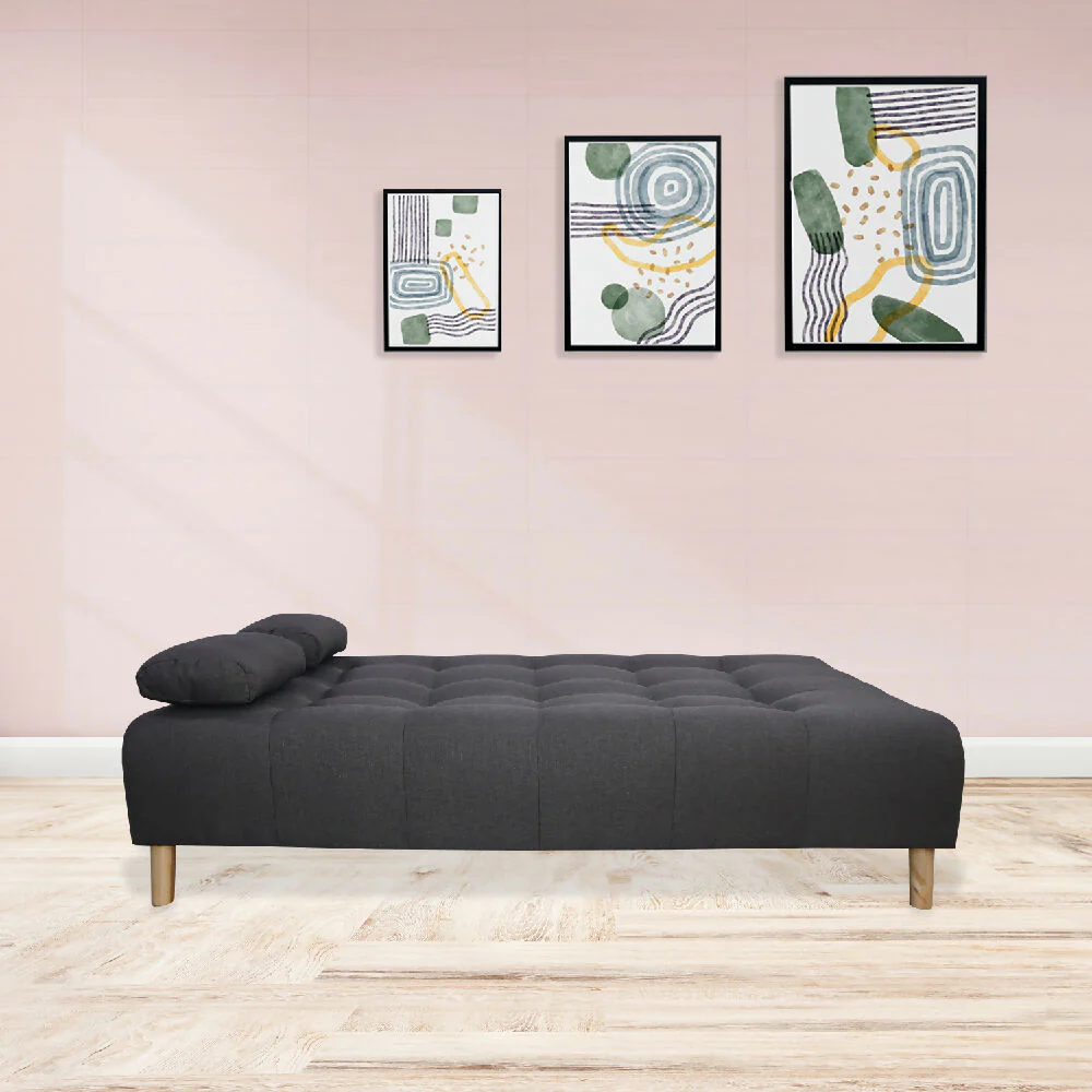 Sofa Cama Sabathy Gris Mas Cojines - Imagen 4