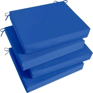 Cojin Cuadrado Para Silla 42x42x5 Azul x4und