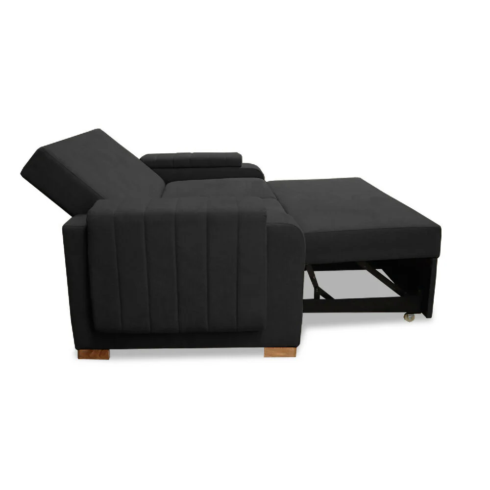 Sofacama Hartmann Multifuncional Carrito Reclinable Negro - Imagen 6